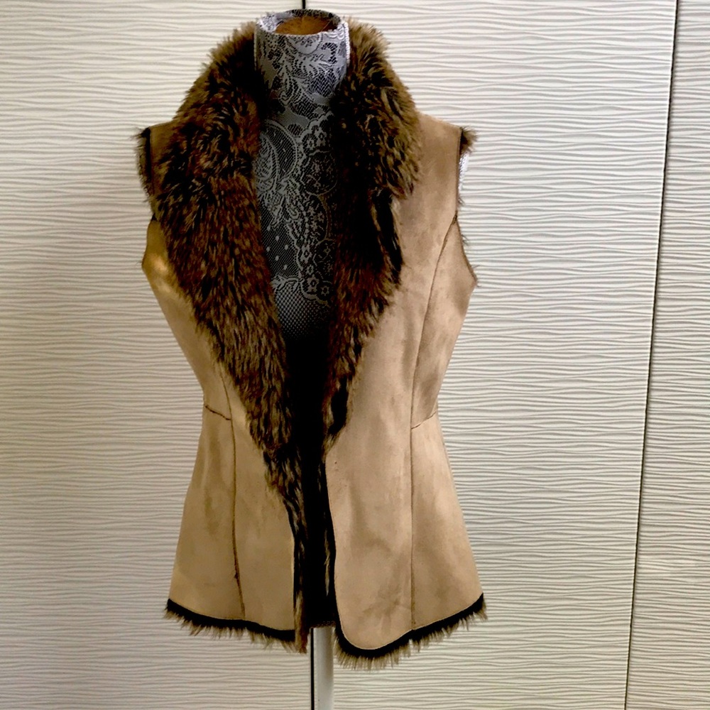 Reversible Faux Fur/Suede Vest
